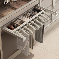 Выдвижная брючница ELITIUM с органайзером, ширина 664 мм, шампань/бежевый
